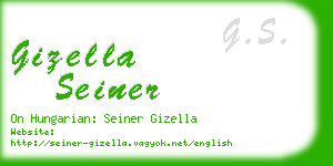 gizella seiner business card